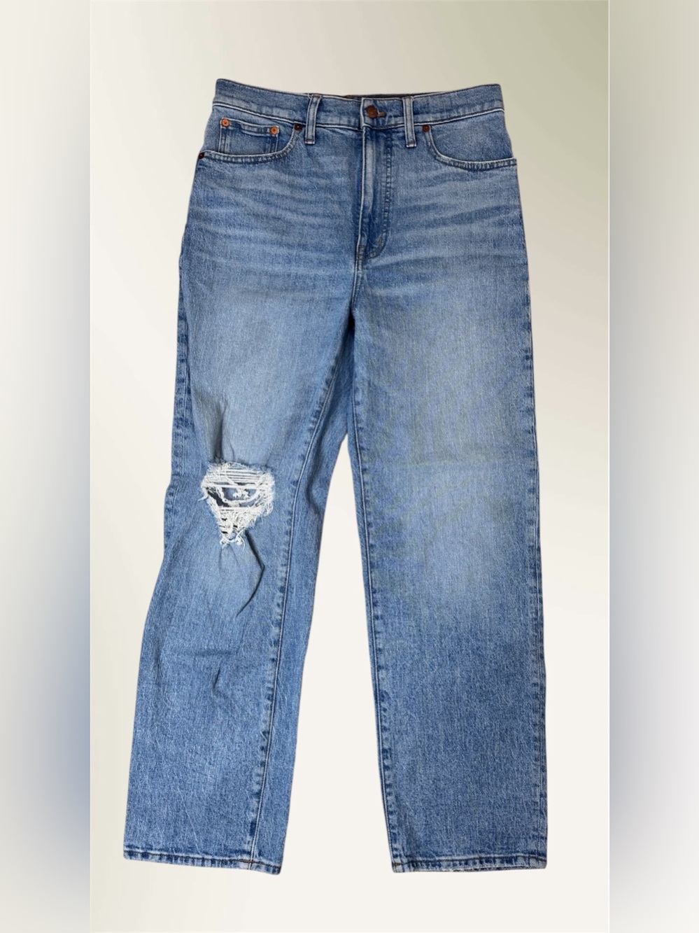 Madewell The Perfect Vintage Straight Jean Distressed  Women’s 29